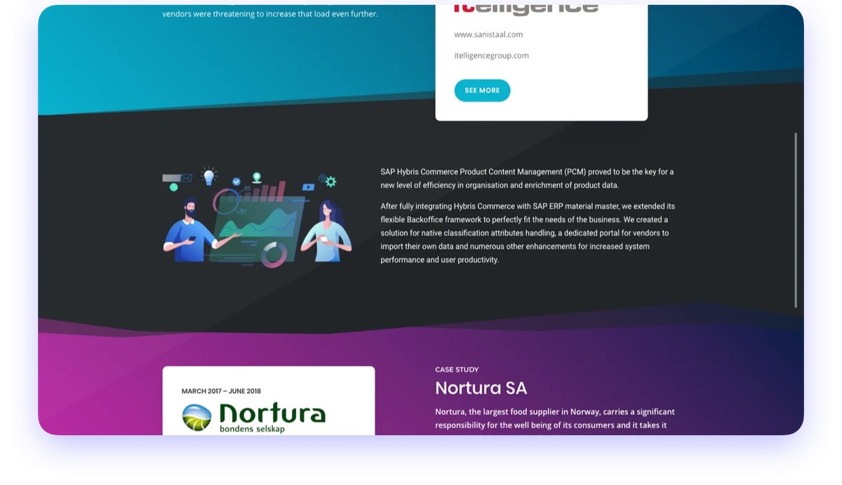 ReCorse website case study page for Nortura SA