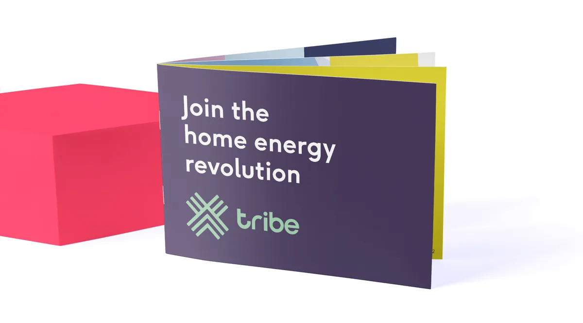 Tribe brochure cover reading "Join the home energy revolution"